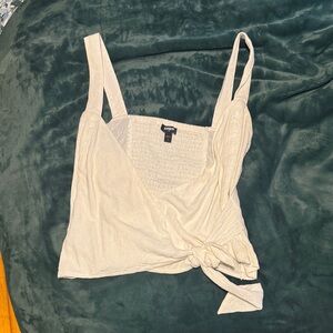 Express Ivory Wrap Tank Top